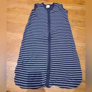 Hanna Andersson sleep sack 12-18 month navy stripe zip